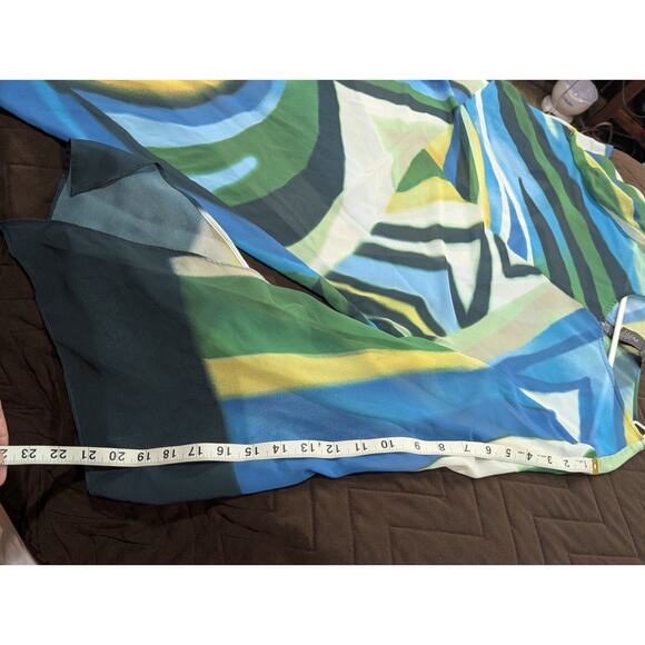 Chico's Black label Traveler's collection pretty mod Drama blouse size 2 - Picture 10 of 11